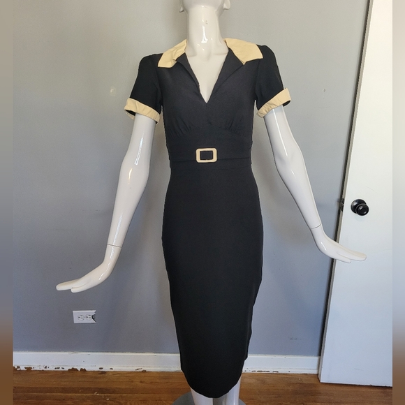 Stop Staring Dresses & Skirts - Stop Staring Belted Retro Wiggle Dress, VGUC, Size M